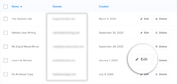 Edit domain to add recaptcha