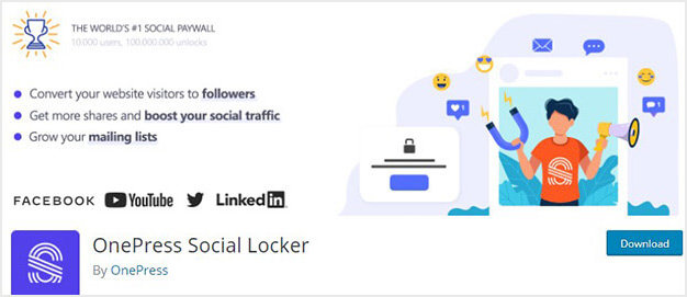 OnePress Social Locker