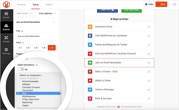 rafflepress-email-integrations