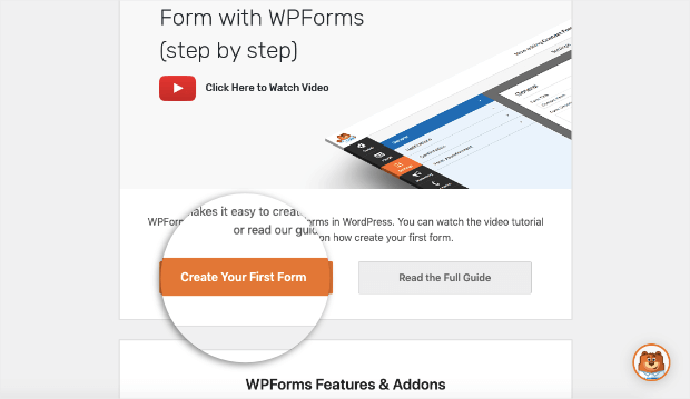 create your first form with wpforms