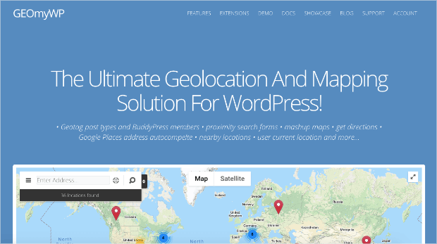 geomywp geolocation plugin