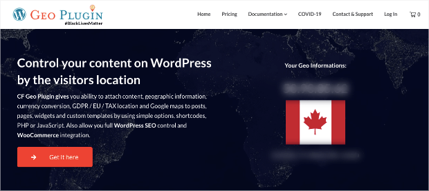 geoplugin for wordpress