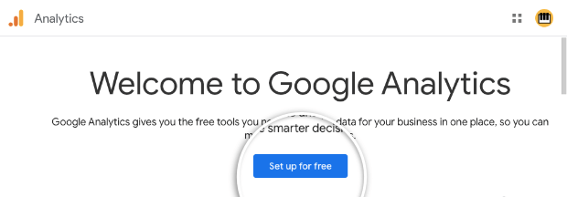 Set up for free Google Analytics