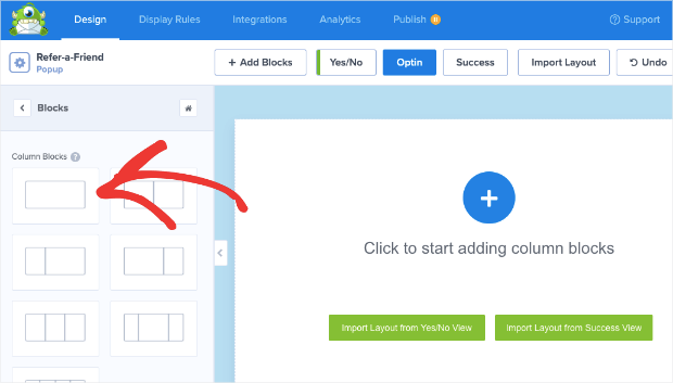 add single column to your campaign