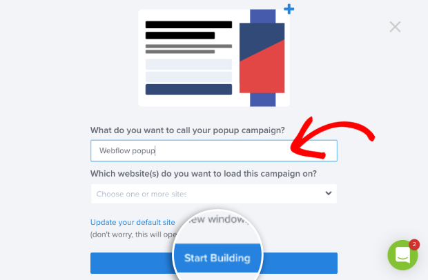 Start building webflow campaign