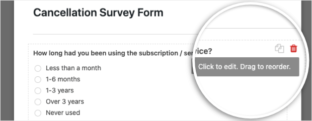 editing fields in wpforms