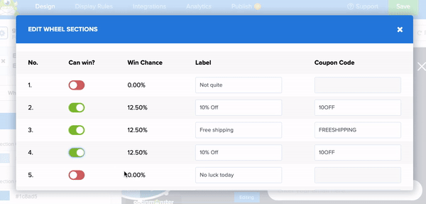 probability in spin to win