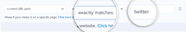 url exact match twitter