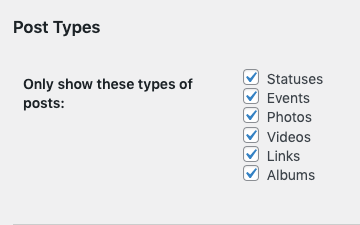 post types for facebook feed