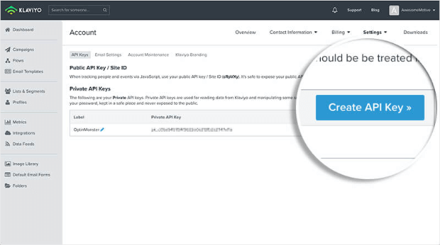 klaviyo api key
