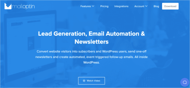 mailoptin homepage