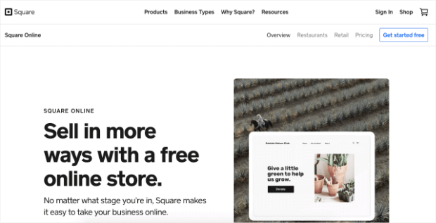 square online homepage