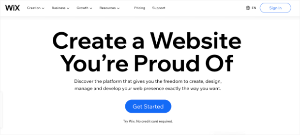 wix website builder