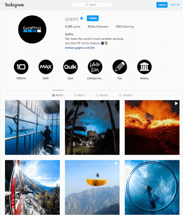 gopro instagram page