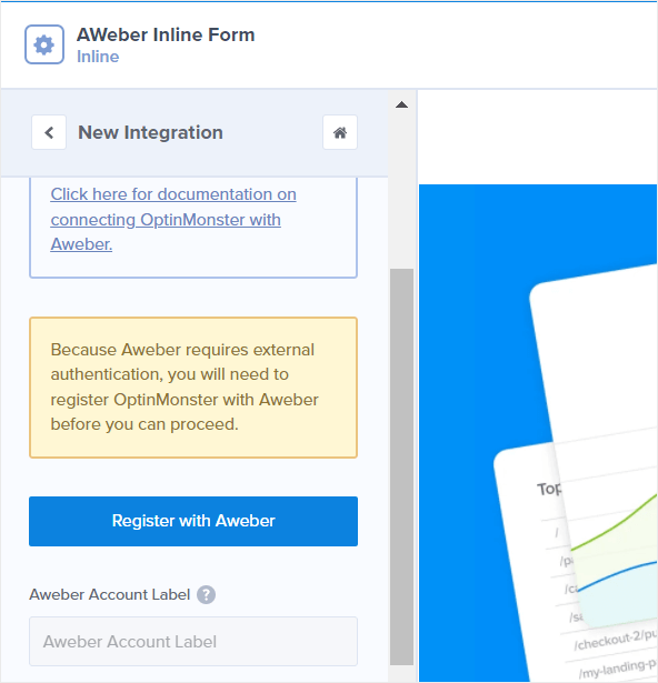 Integrate AWeber with OptinMonster Prompt