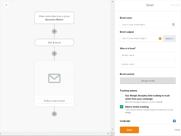 MailerLite automation builder