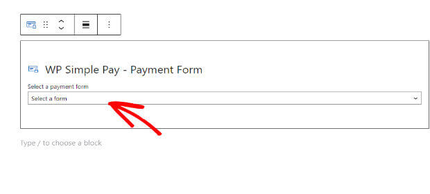 wp simple pay block