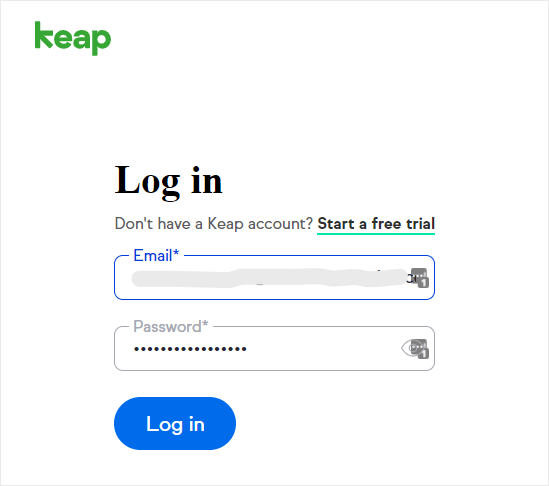 keap login