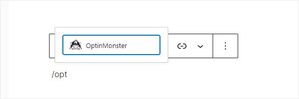 optinmonster gutenberg block