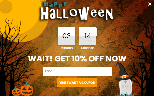 Countdown Halloween Popups