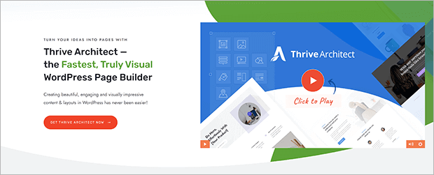 thrive architect wordpress landing page plugin