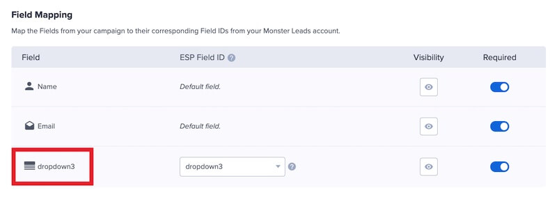 The Field Name you've given each field in your optin form will be displayed in the first column.