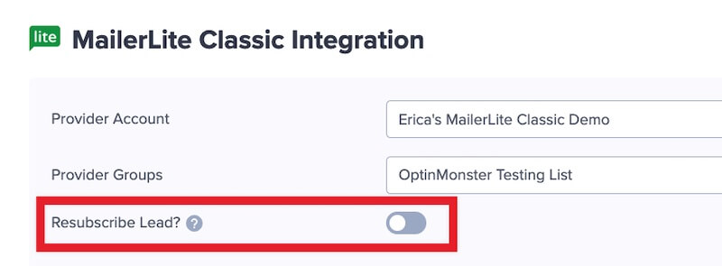 Resubscribe leads in MailerLite Classic.
