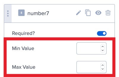 Number min / max value setting in OptinMonster.