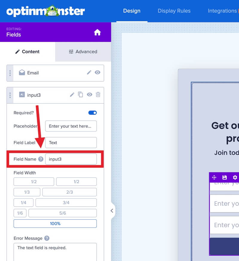 You can use Smart Tags populated with custom field data.