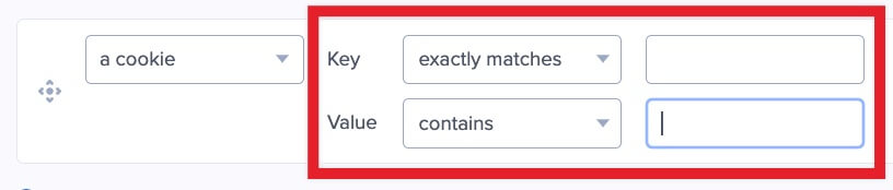 Configure the Cookie targeting rule in OptinMonster.