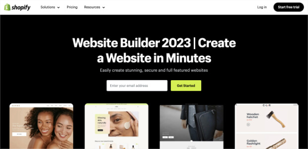 shopify website builder